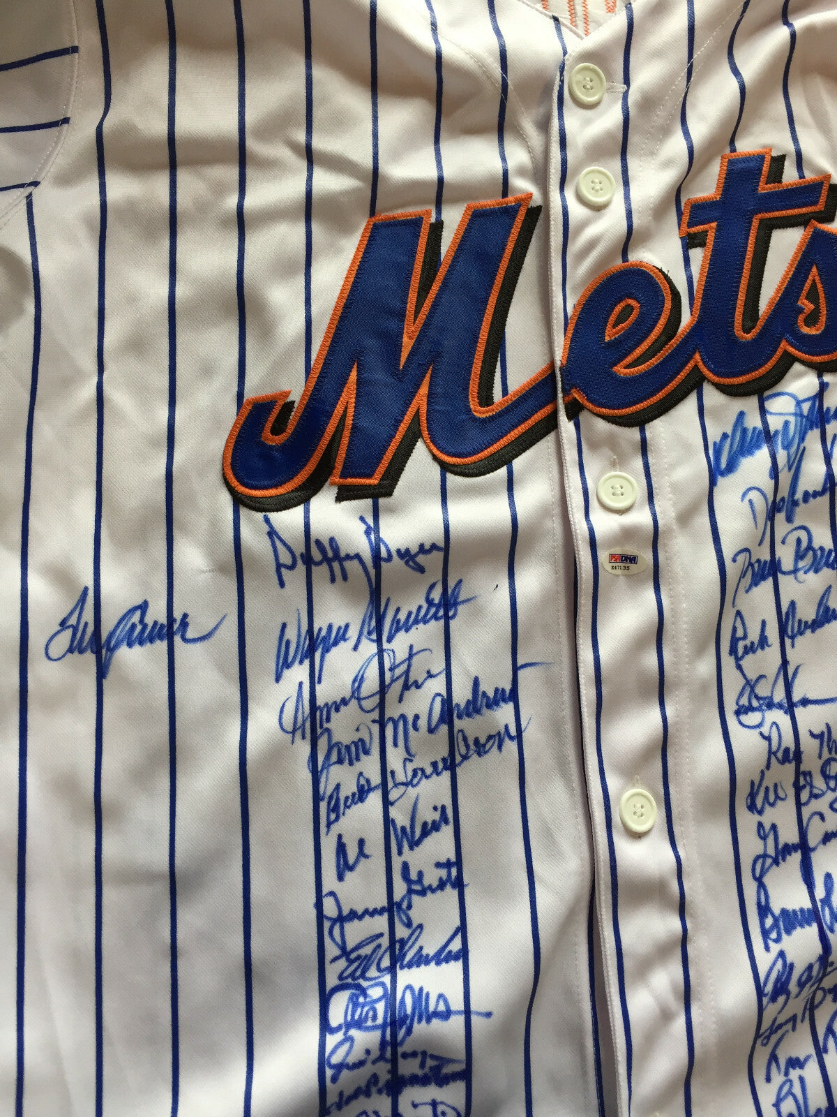 1969 1986 Mets World Series Signed Jersey 41 Auto Tom Seaver Gary Carter PSA