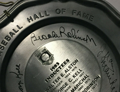 1983 HOF Signed Induction Plate Brooks Robinson Juan Marichal Kell Auto Psa Coa
