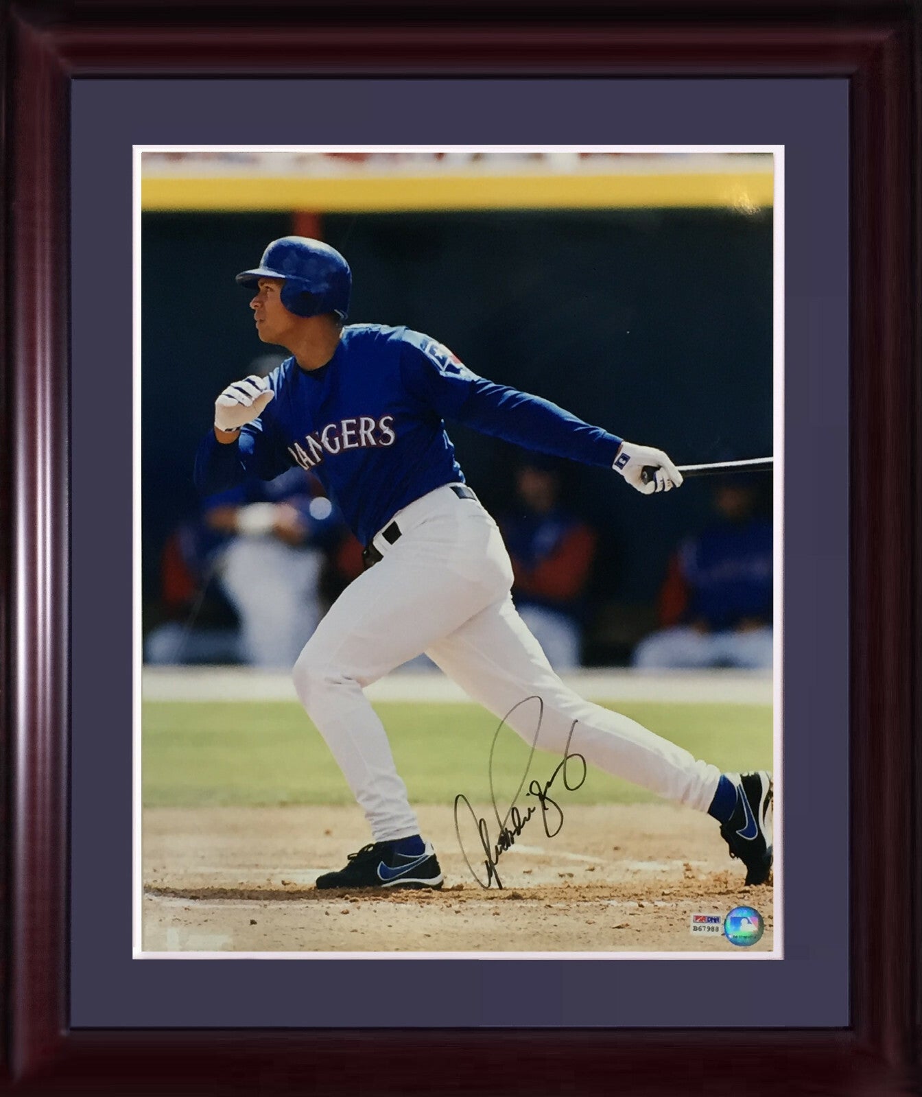 Alex Rodriguez Rangers Signed 16x20 Photo Framed Autograph PSA DNA COA