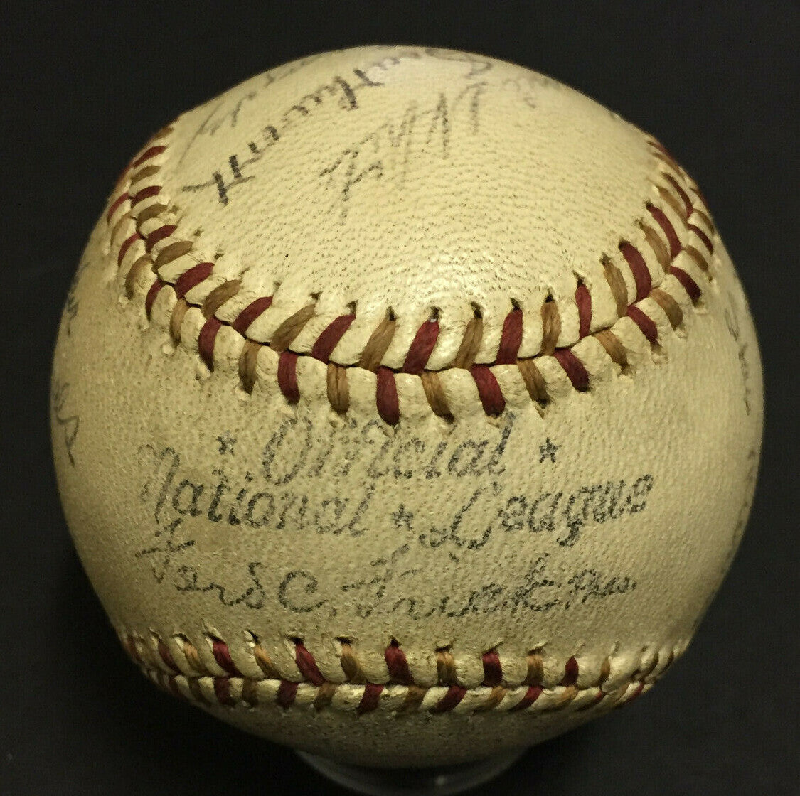 1943 Cardinals Team Signed NL Ford Frick Baseball 19 auto Stan Musial expert PSA