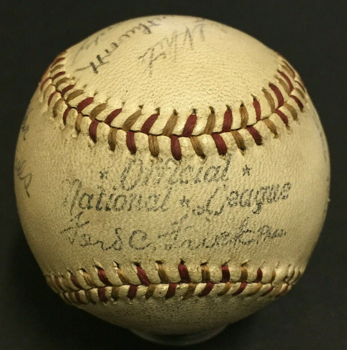 1943 Cardinals Team Signed NL Ford Frick Baseball 19 auto Stan Musial expert PSA