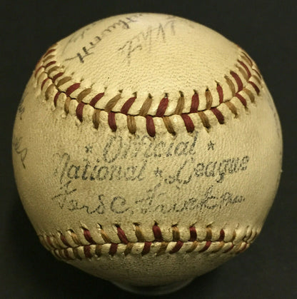 1943 Cardinals Team Signed NL Ford Frick Baseball 19 auto Stan Musial expert PSA