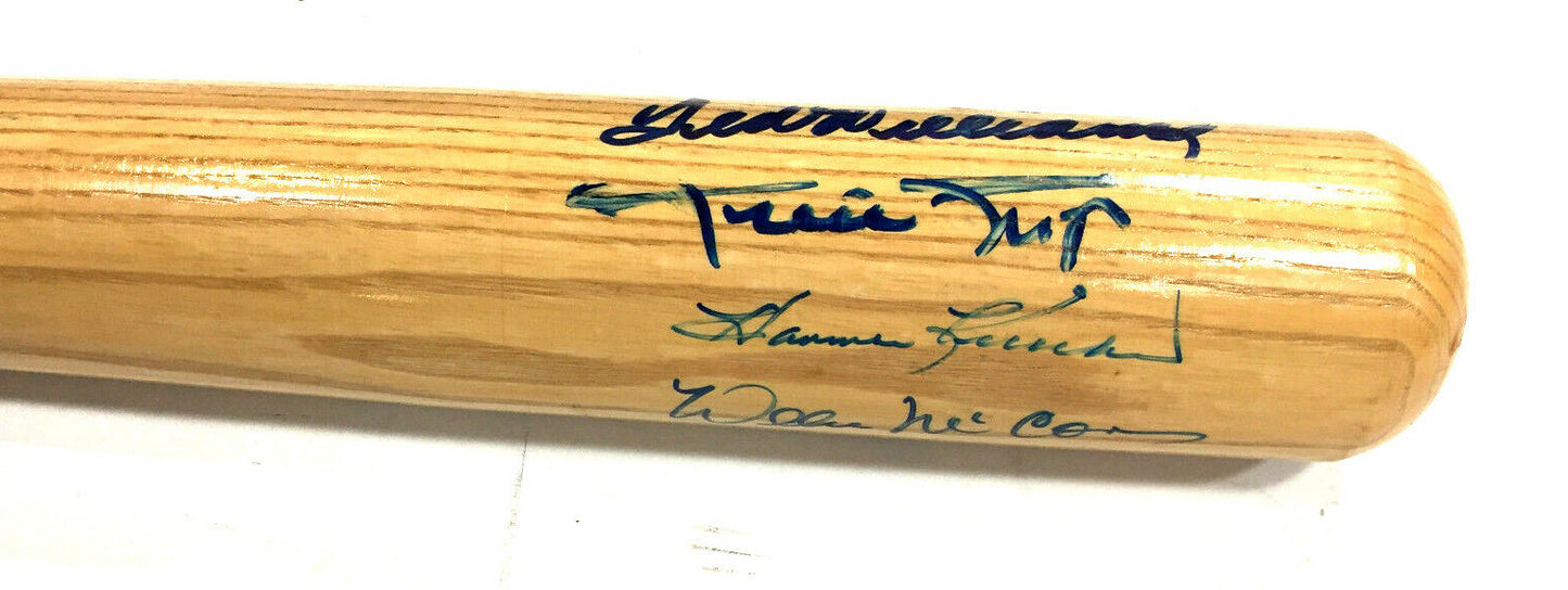 500 HR Club Signed Bat Ted Williams Willie Mays Hank Aaron 10 Auto MINT PSA LOA