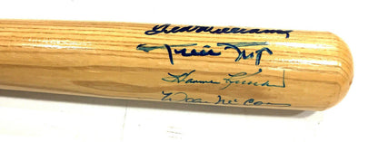 500 HR Club Signed Bat Ted Williams Willie Mays Hank Aaron 10 Auto MINT PSA LOA