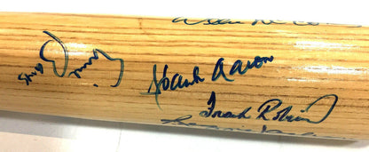 500 HR Club Signed Bat Ted Williams Willie Mays Hank Aaron 10 Auto MINT PSA LOA