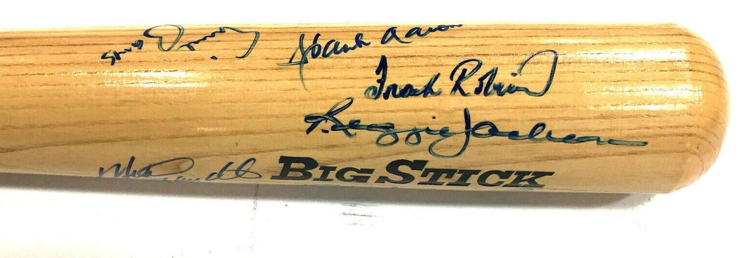 500 HR Club Signed Bat Ted Williams Willie Mays Hank Aaron 10 Auto MINT PSA LOA