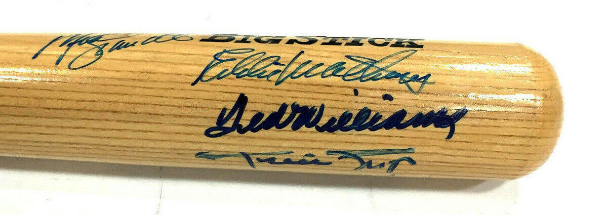 500 HR Club Signed Bat Ted Williams Willie Mays Hank Aaron 10 Auto MINT PSA LOA
