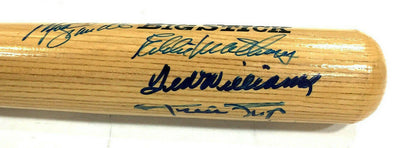 500 HR Club Signed Bat Ted Williams Willie Mays Hank Aaron 10 Auto MINT PSA LOA