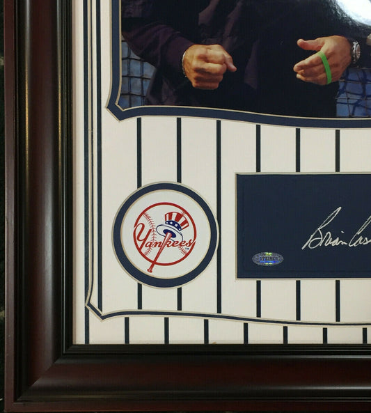 Brian Cashman signed chit 8x10 photo Yankees logo collage auto Steiner COA