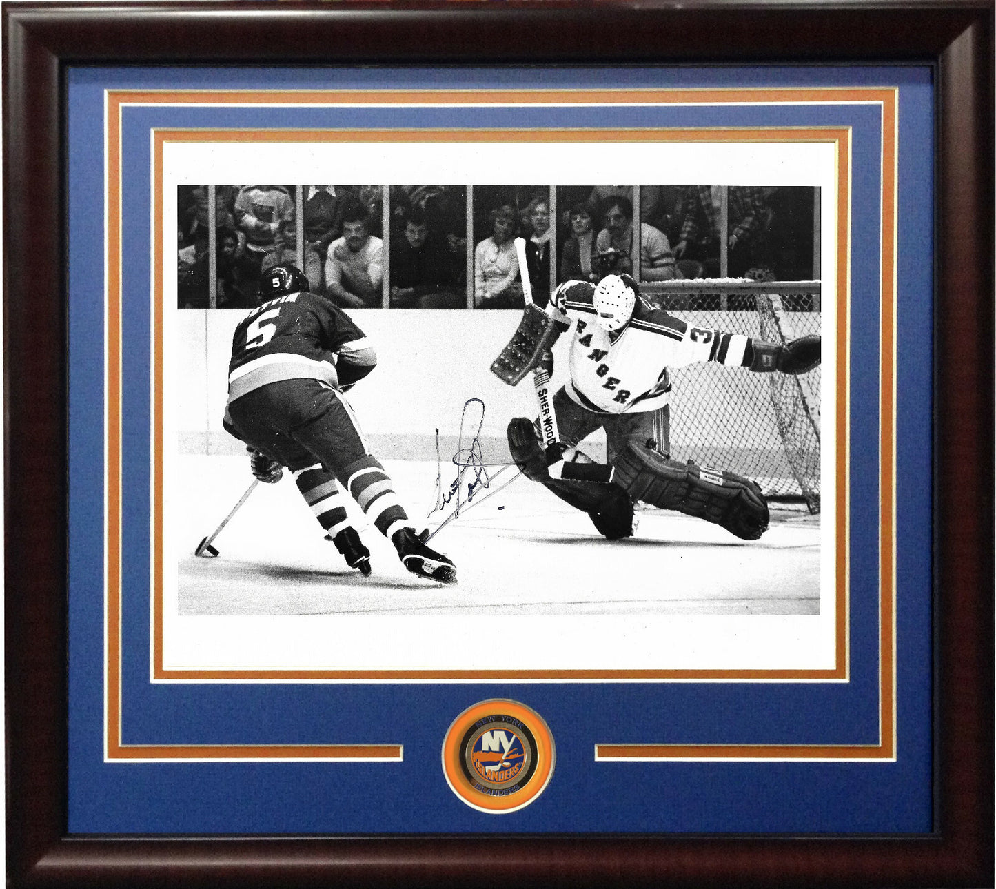 Denis Potvin Islanders Signed 8x10 Photo Framed Vintage Autograph CBM COA