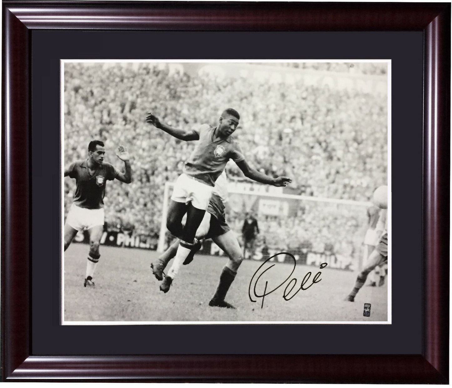 Pele Signed signed 16x20 1958 World Cup photo framed autograph Pele holo COA