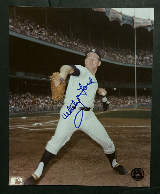 Whitey Ford Yankees Signed 8x10 photo Mint Autograph HOF CBM Holo COA