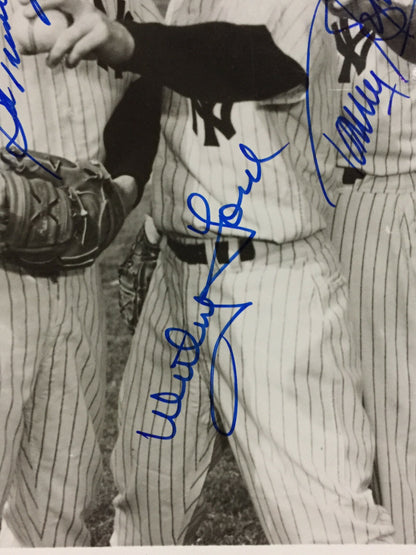 1956 Yankees Pitchers Signed 8x10 photo 4 Auto Whitey Ford Bob Turley JSA COA