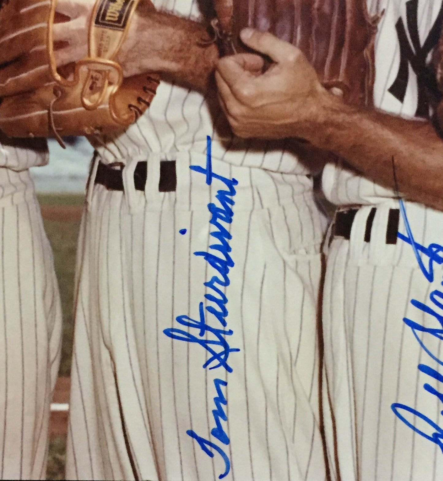 1950's Yankees Pitchers Signed 8x10 photo Framed Coin 5 Auto Whitey Ford JSA