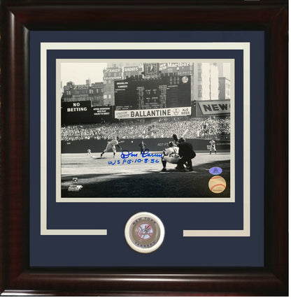 Don Larsen signed 8x10 photo Framed WS PG 1956 Auto Yankees Agent Certified Coa
