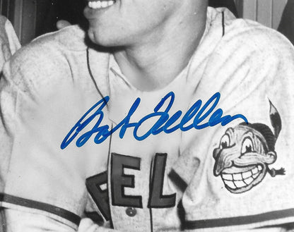 Bob Feller Lou Boudreau Indians Signed 8x10 Photo 2 Mint Auto HOF CBM COA