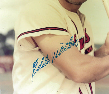 Eddie Mathews Milwaukee Braves Signed 8x10 Photo Autograph HOF CBM Holo COA