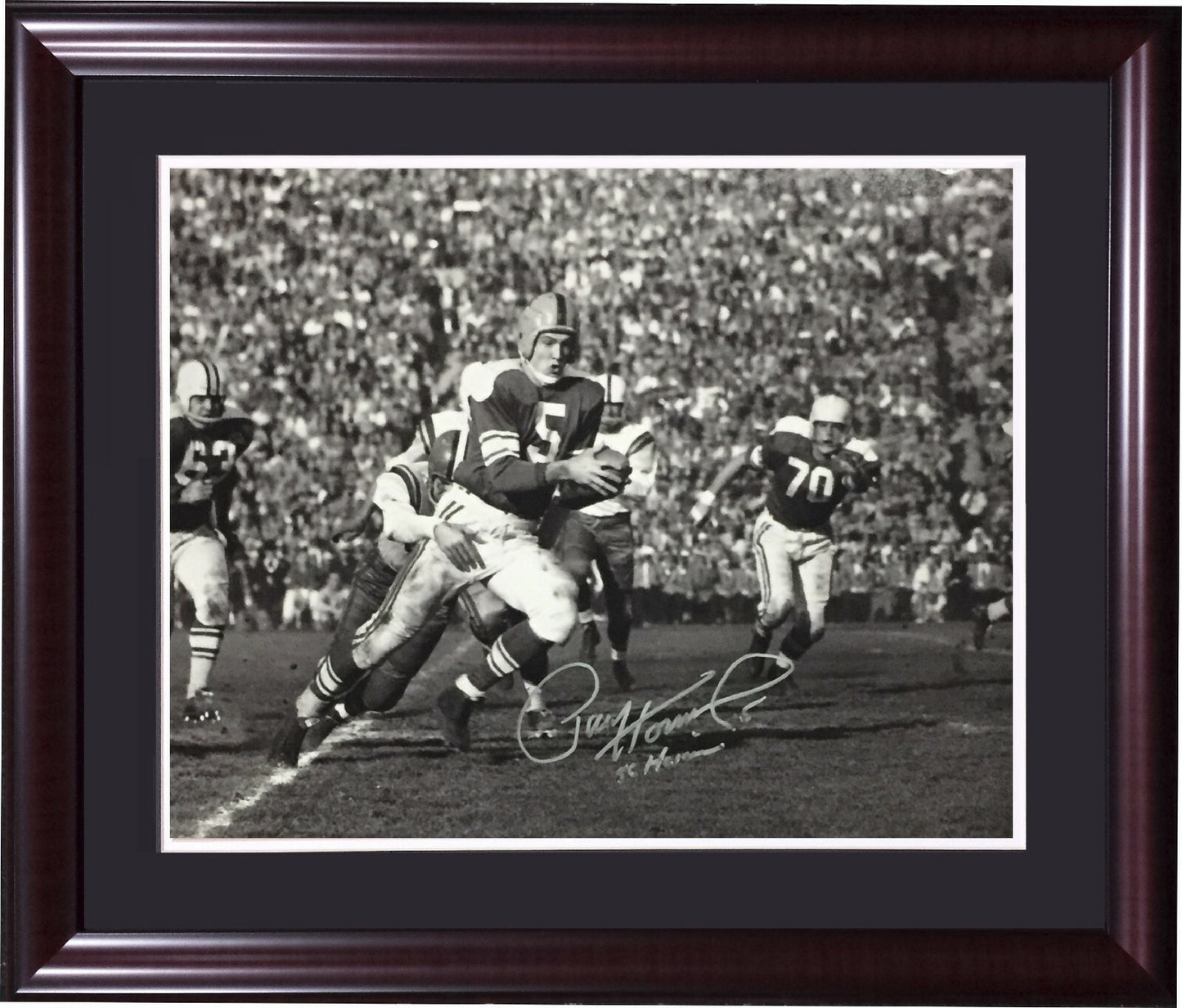 Paul Hornung Signed 16x20 Framed Notre Dame Photo Heisman Autograph Signing COA