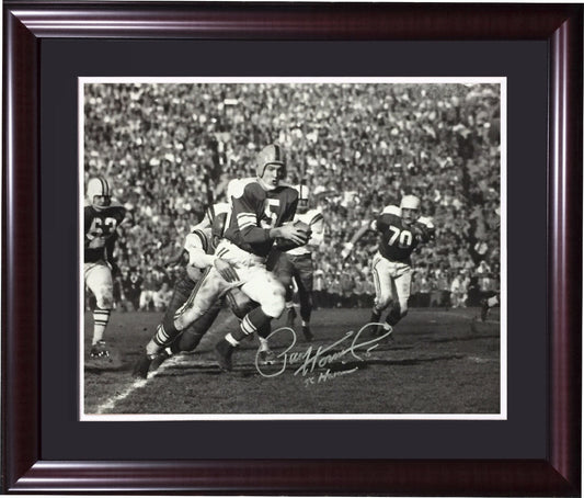 Paul Hornung Signed 16x20 Framed Notre Dame Photo Heisman Autograph Signing COA
