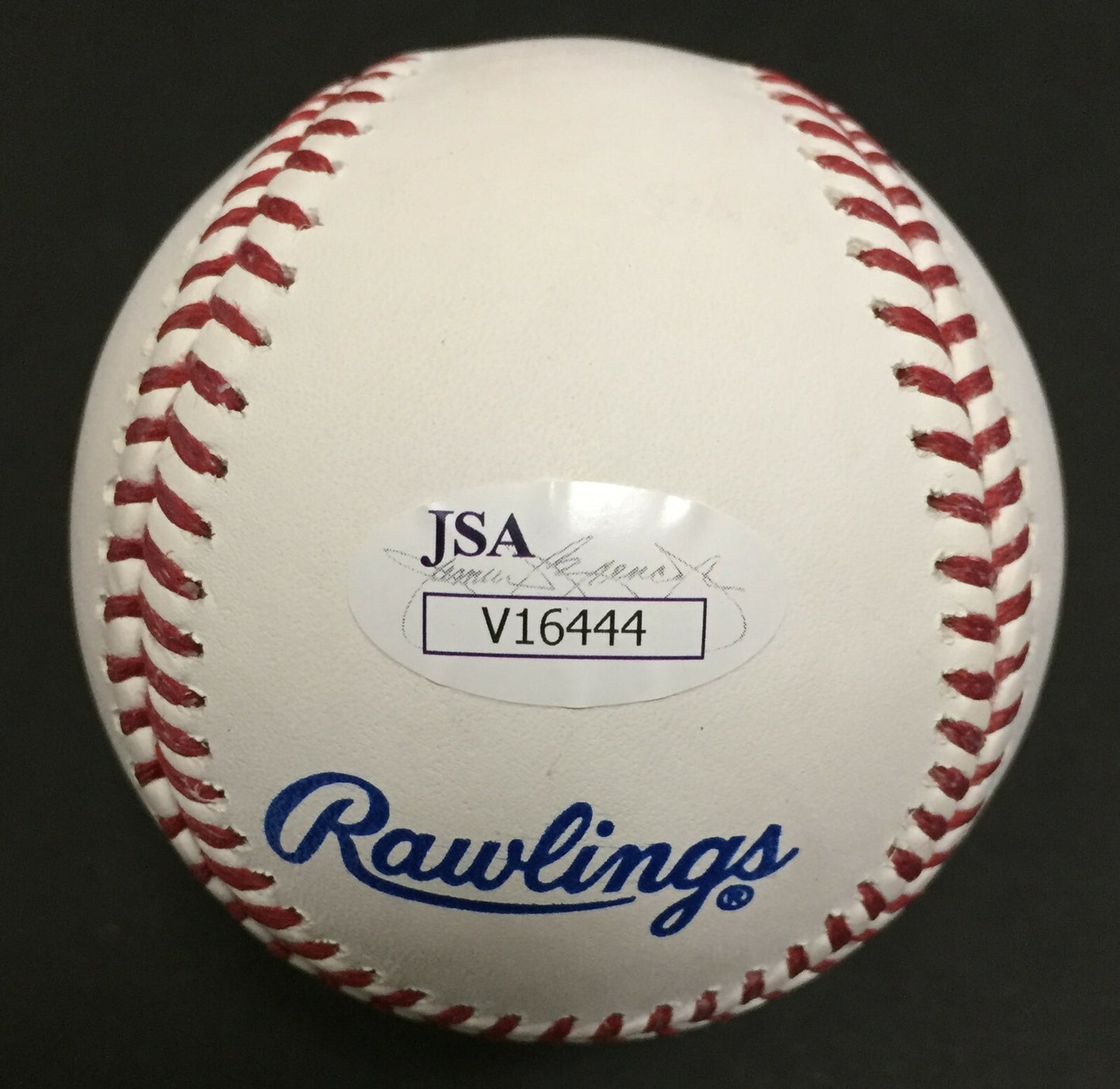 Tom Tommy Lasorda Dodgers HOF MGR signed 1981 World series baseball auto JSA