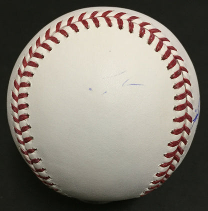 Tom Tommy Lasorda Dodgers HOF MGR signed 1981 World series baseball auto JSA