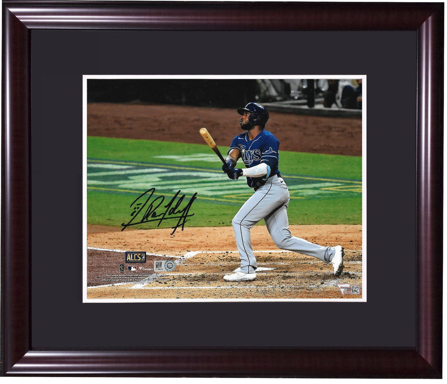 Randy Arozarena Rays Signed 8x10 2020 ALCS HR Photo Framed Autograph Fanatics