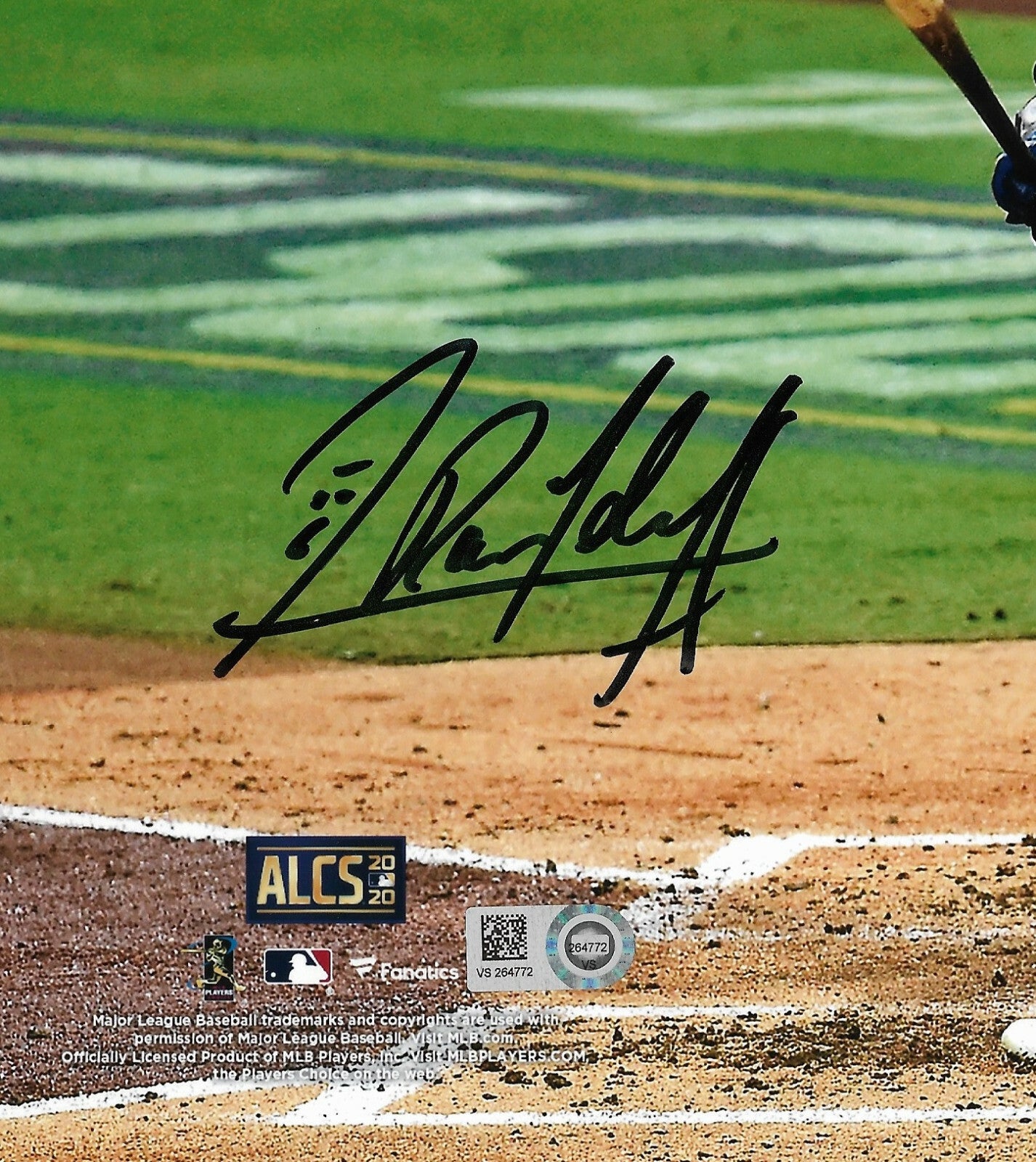 Randy Arozarena Rays Signed 8x10 2020 ALCS HR Photo Framed Autograph Fanatics