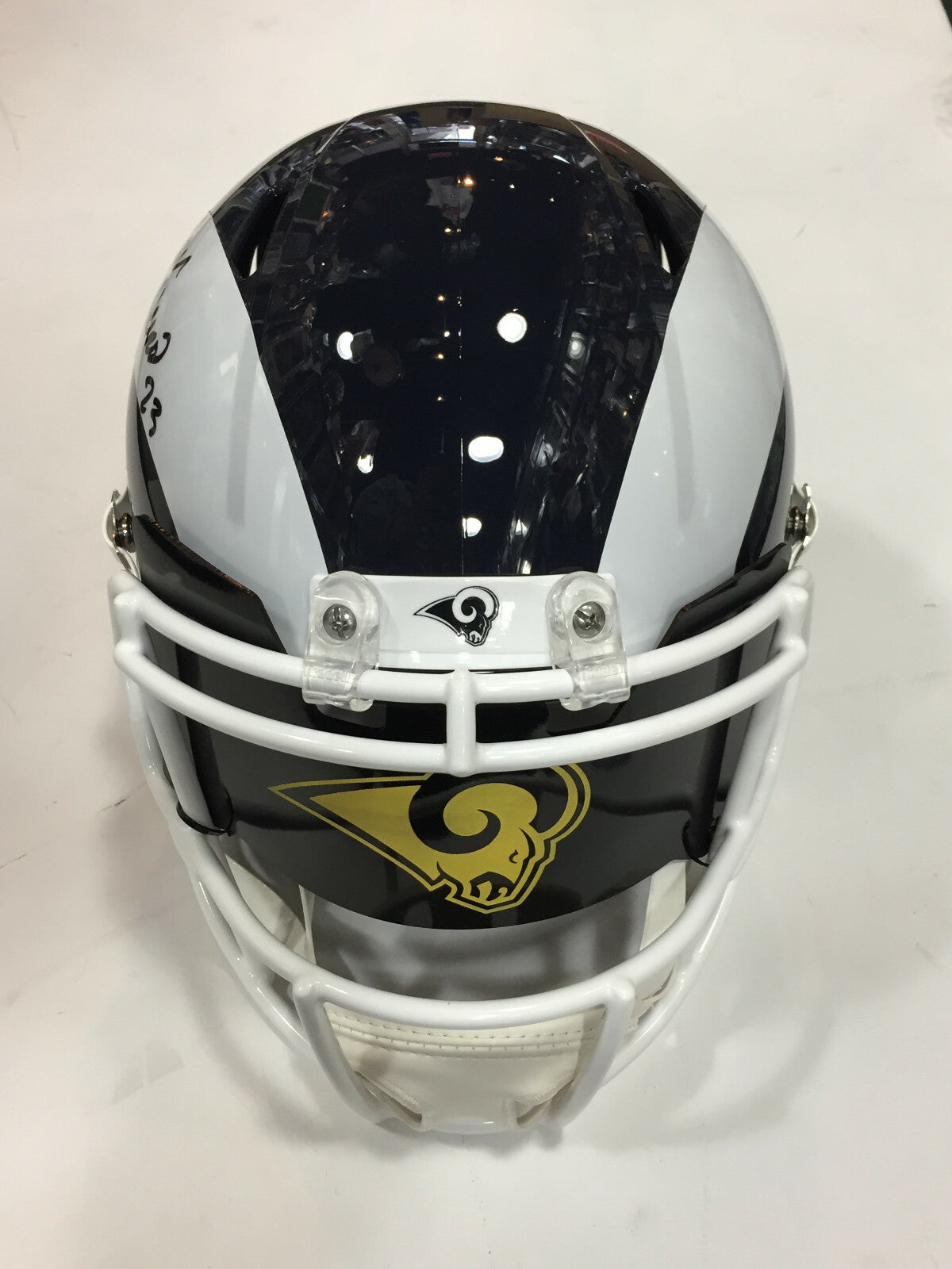 Cam Akers Signed FS Rams Helmet + Visor Mint Rookie Auto Beckett BAS COA
