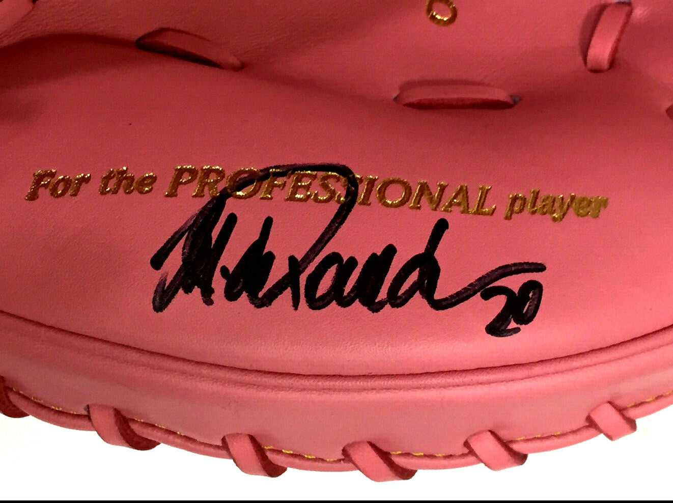 Jorge Posada Signed Game Model Catchers Glove Pink Mothers Day Yankees Auto JSA