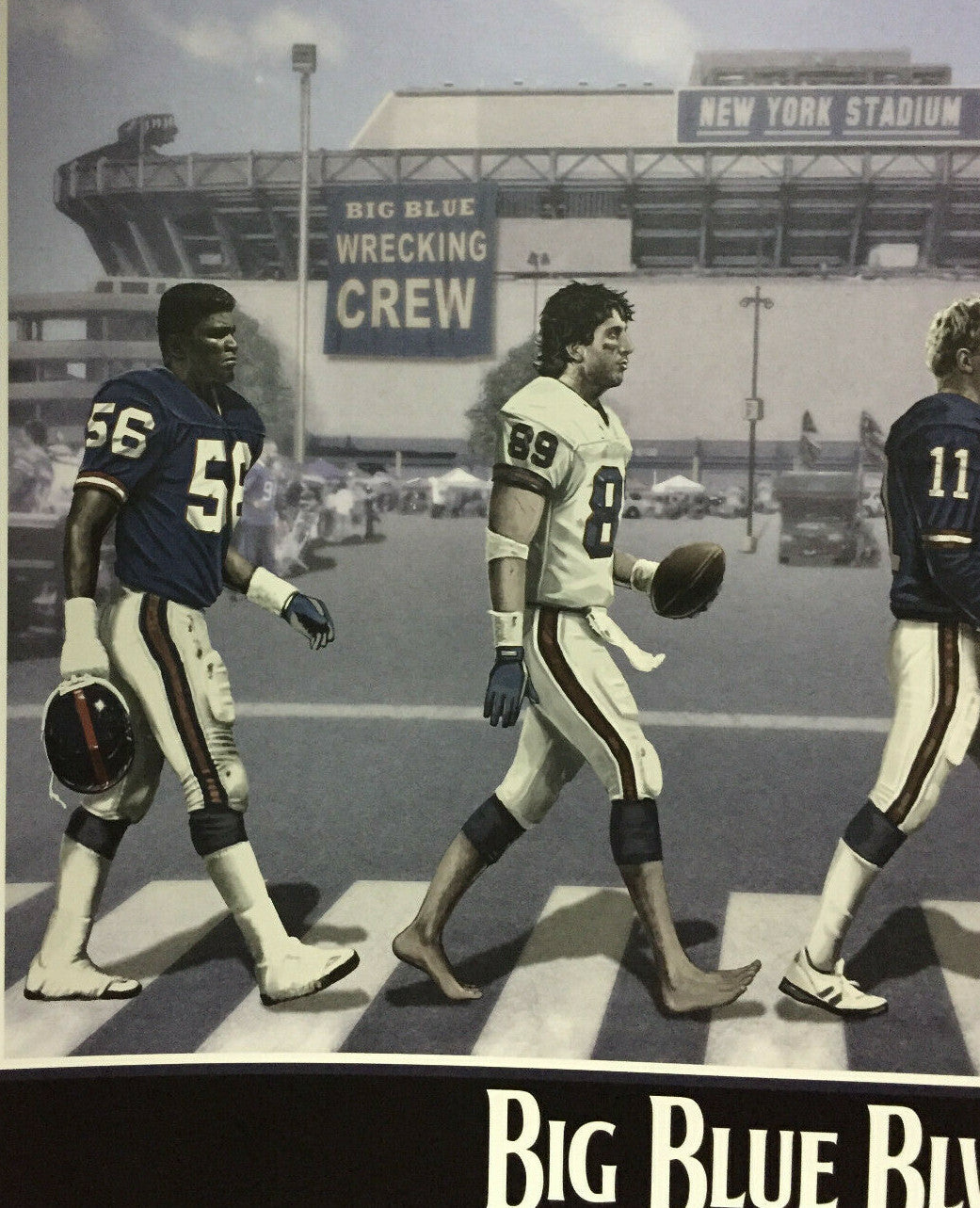 NY Giants Big Blue Blvd 16x20 framed photo Lawrence Taylor Bill Parcells Bavaro