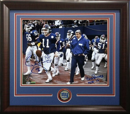 Lawrence Taylor Parcells Simms 1986 NY Giants signed 16x20 photo Framed BAS /50