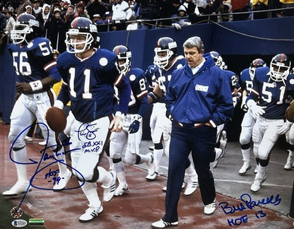 Lawrence Taylor Parcells Simms 1986 NY Giants signed 16x20 photo Framed BAS /50