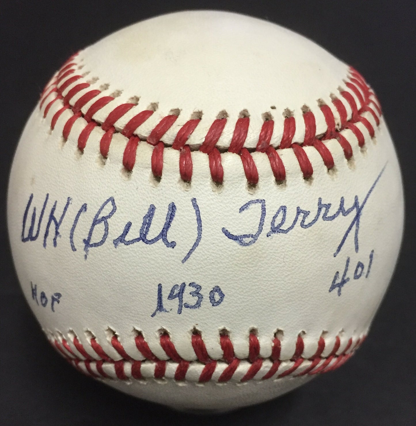 WH Bill Terry Signed NL Baseball HOF 1930 401 avg Mint Autograph JSA COA