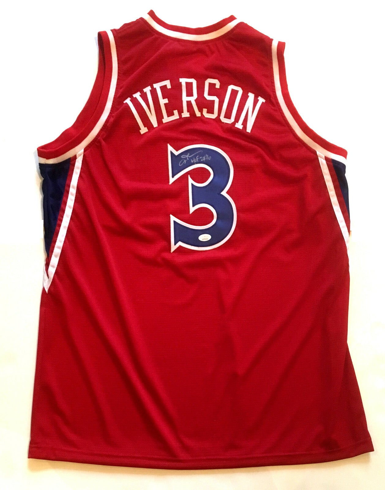 Allen Iverson signed 76ers #3 Basketball jersey HOF 2016 autograph mint JSA COA