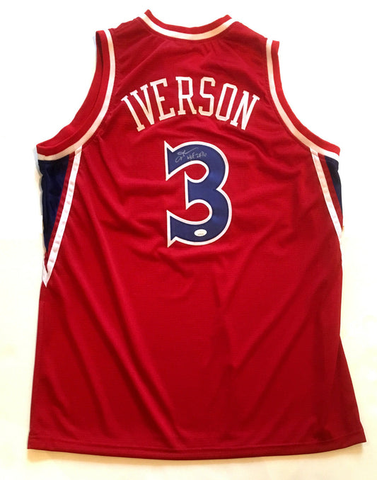 Allen Iverson signed 76ers #3 Basketball jersey HOF 2016 autograph mint JSA COA