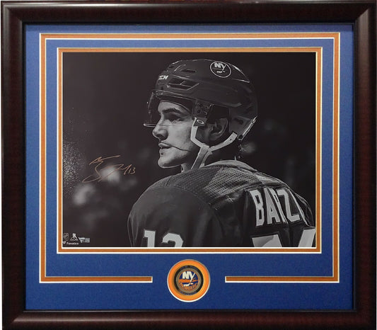 Mathew Barzal Signed 16x20 Photo Framed Islanders Coin Mint Autograph Fanatics