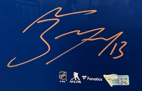 Mathew Barzal Signed 16x20 1st Hat Trick Photo Framed Coin Auto Fanatics