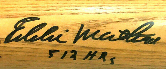 Eddie Mathews signed Game Model LS vintage Baseball Bat 512 Hr Autograph JSA COA