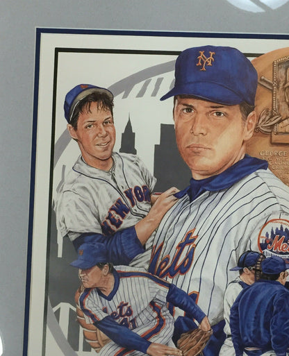 Tom Seaver 1969 Mets Signed Paul Madden Litho Framed Autograph HOF COA