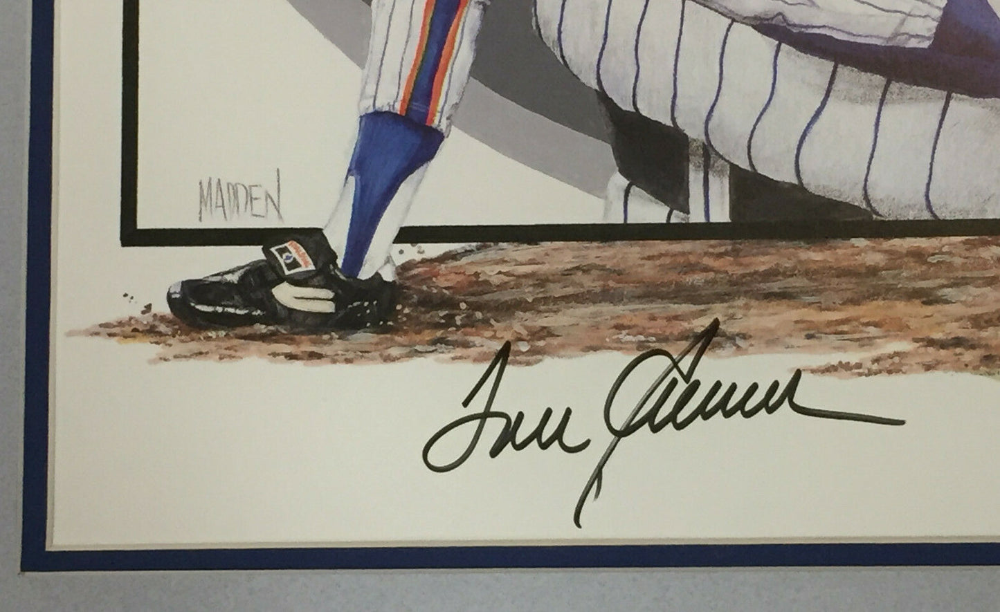 Tom Seaver 1969 Mets Signed Paul Madden Litho Framed Autograph HOF COA