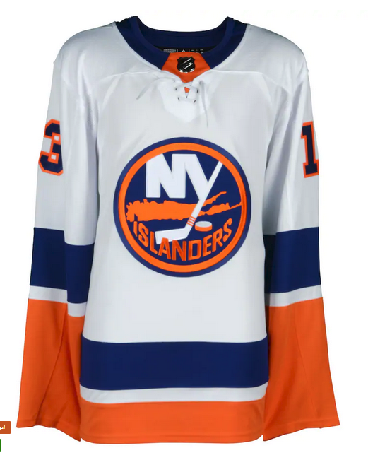 Mathew Barzal signed Authentic Islanders Jersey Fight Strap Autograph Fanatics