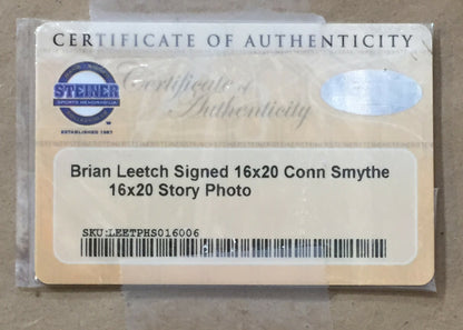 Brian Leetch Signed 1994 Rangers 16x20 Story Photo Framed Suede auto Steiner COA