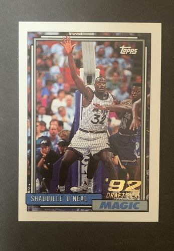 1992 93 TOPPS #362 SHAQUILLE O'NEAL ROOKIE CARD RC ORLANDO MAGIC HOF GEM MINT +