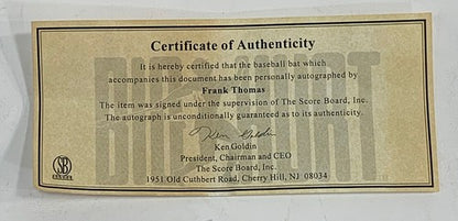 Frank Thomas Signed Big Stick Pro Model Baseball Bat Mint Auto Score Board COA