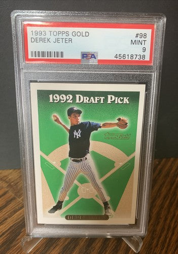 1993 Topps Gold Derek Jeter #98 Rookie Card PSA 9 MINT + High End Hof Yankees