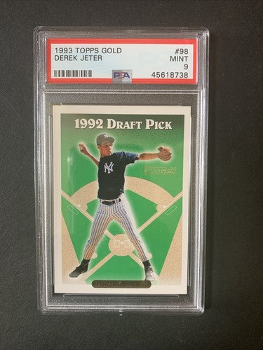 1993 Topps Gold Derek Jeter #98 Rookie Card PSA 9 MINT + High End Hof Yankees