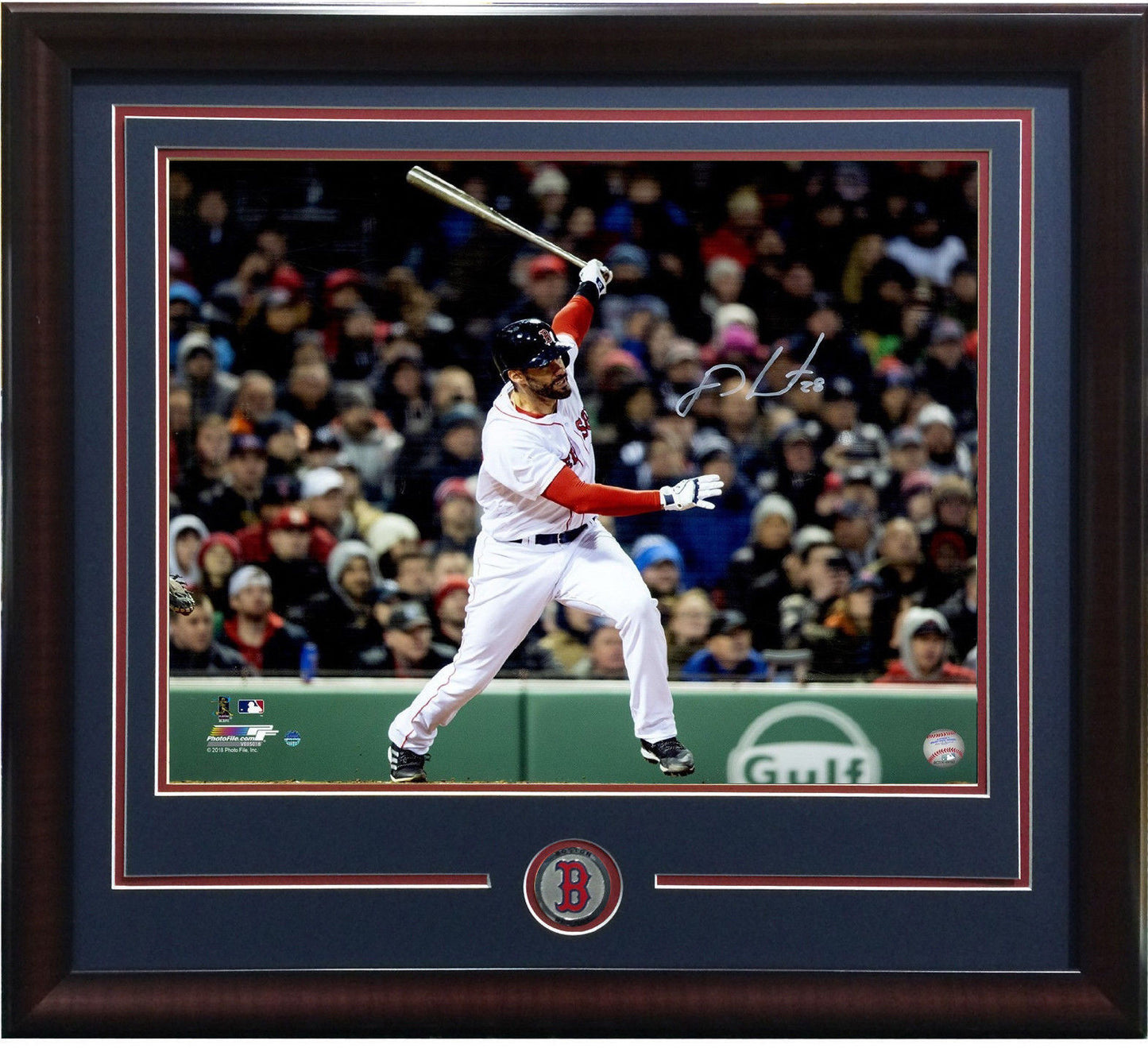 JD Martinez signed 16x20 photo framed Boston Red Sox autograph Steiner COA