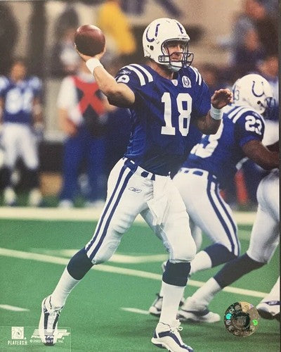 Peyton Manning 8x10 Photo File Colts Action Vintage NFL Licensed Hologram Mvp