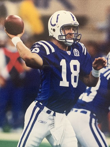 Peyton Manning 8x10 Photo File Colts Action Vintage NFL Licensed Hologram Mvp