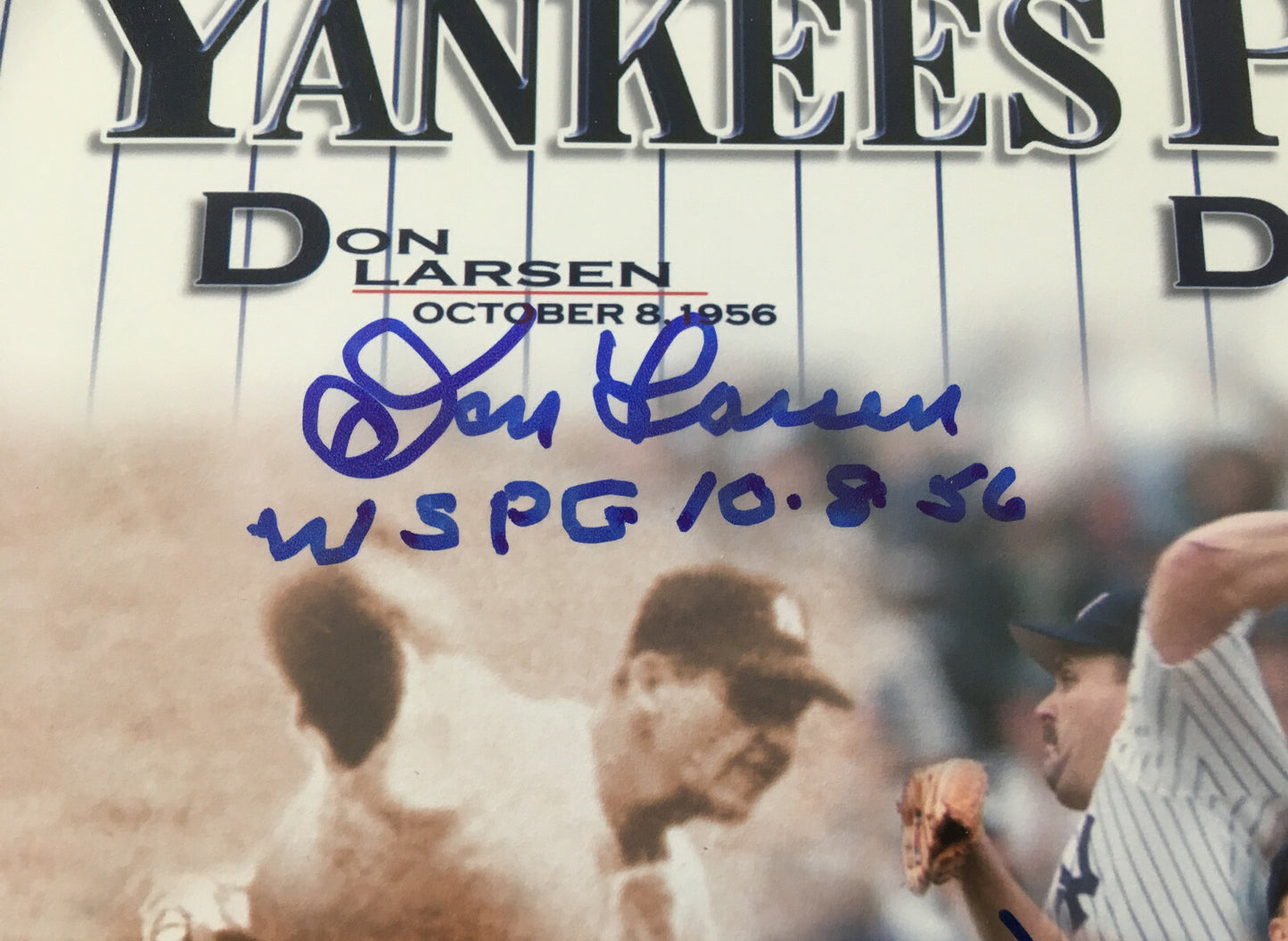 Don Larsen David Cone Wells Yankees signed 8x10 Photo Framed PG 3 Auto Agent COA